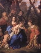 The mystic marriage of St Catherine with SS Leopold and William SANDRART, Joachim von